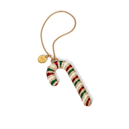 Picture of Nadri Multicolor Candy Cane Ornament - Gold