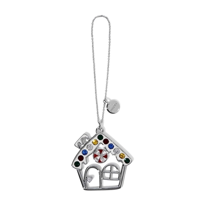 Picture of Nadri Gingerbread House Ornament - Rhodium