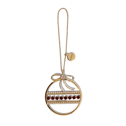 Picture of Nadri Christmas Ball Ornament - Gold/Red