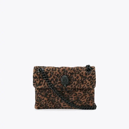 Picture of Kurt Geiger Leather Mini Kensington Bag - Brown/Leopard