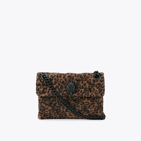Picture of Kurt Geiger Leather Mini Kensington Bag - Brown/Leopard