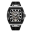 Picture of Kenneth Cole Skeleton Auto Silicone Watch - Black/Silver Dial