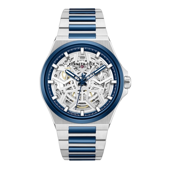 Picture of Kenneth Cole Skeleton Auto Stainless Steel Watch-Silver Dial