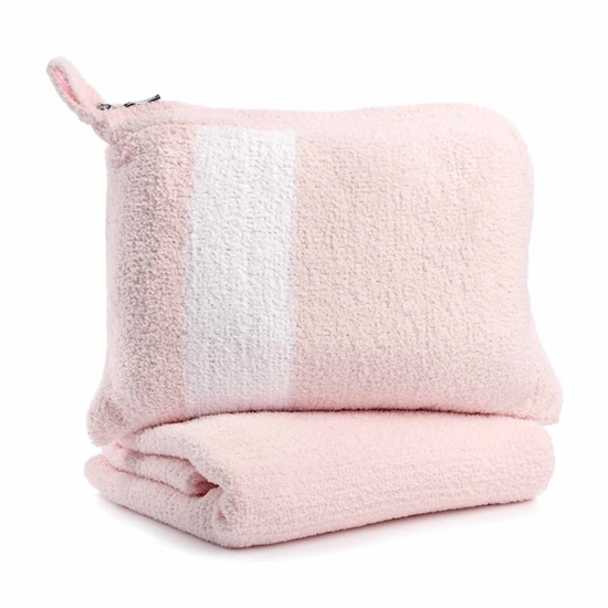 Picture of Kashwere Travel Blanket Stripe - Pink/White