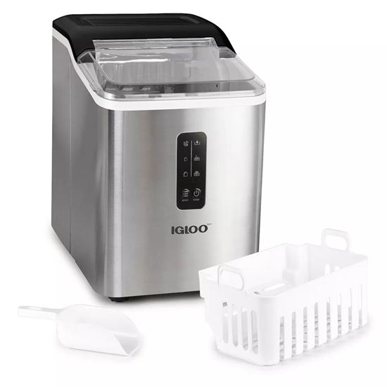 Picture of Igloo 26 lb. Automatic Self-Cleaning Ice Maker-Stainless Steel