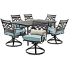 Picture of Hanover Montclair 7-Piece Dining Set with 6 Swivel Rockers and a 40" x 67" Dining Table