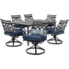 Picture of Hanover Montclair 7-Piece Dining Set with 6 Swivel Rockers and a 40" x 67" Dining Table