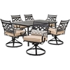 Picture of Hanover Montclair 7-Piece Dining Set with 6 Swivel Rockers and a 40" x 67" Dining Table