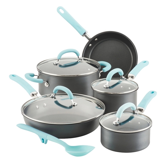 Picture of Rachael Ray Create Delicious Hard-Anodized 10PC Set - Lt Blue