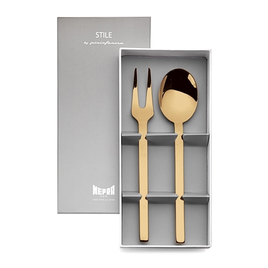 Picture of Mepra Stile By Pininarina  2-Piece Serving Set - Gold