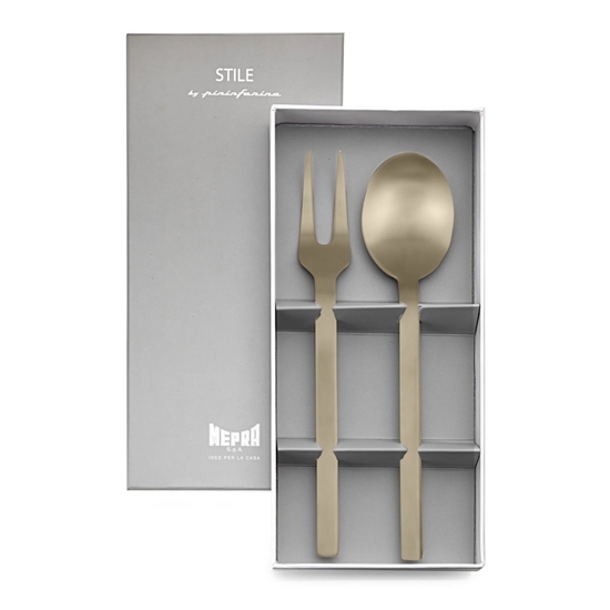 Picture of Mepra Stile By Pininarina 2-Piece Serving Set - Champagne