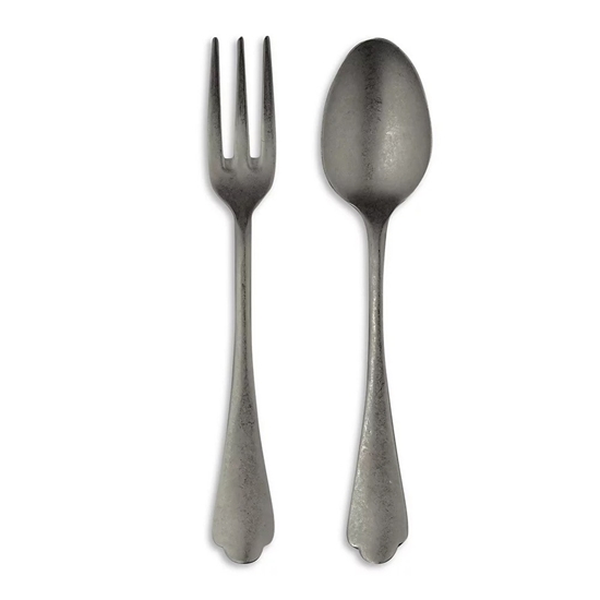 Picture of Mepra Dolce Vita 2-Piece Serving Set - Pewter Black Gold