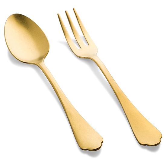 Picture of Mepra Dolce Vita 2-Piece Serving Set - Pewter Gold