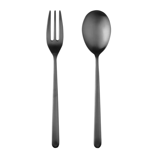 Picture of Mepra Linea 2-Piece Serving Set - Ice Black Gold