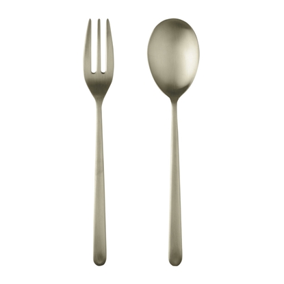 Picture of Mepra Linea 2-Piece Serving Set - Ice Champagne