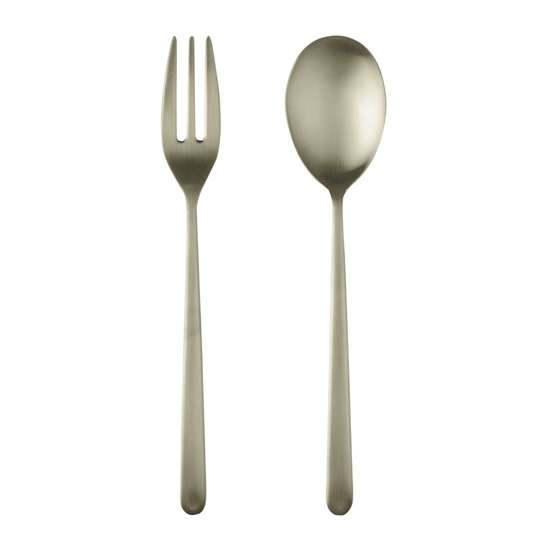 Picture of Mepra Linea 2-Piece Serving Set - Ice Champagne