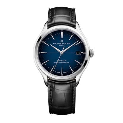 Picture of Baume & Mercier Clifton 40mm Auto Watch with Blk Leather Strap