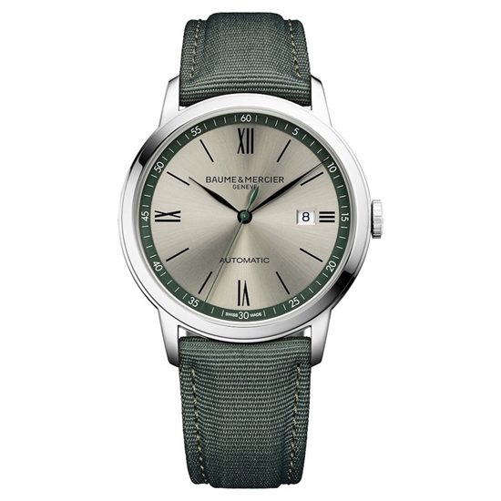 Picture of Baume & Mercier Classima 42mm Automatic Watch with Green Strap