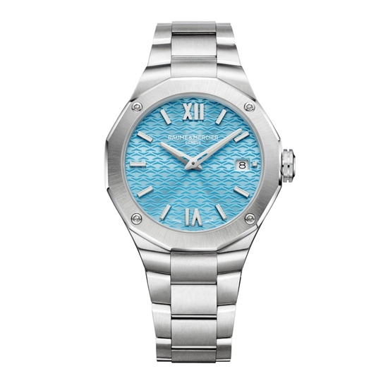 Picture of Baume & Mercier Riviera 36mm Quartz Watch with Blue Dial