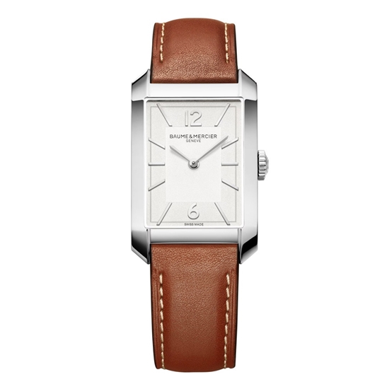 Picture of Baume & Mercier Hampton Quartz Watch with Brown Leather Strap