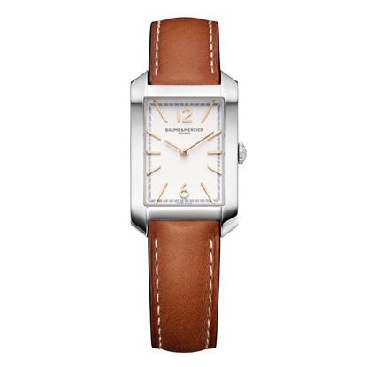 Picture of Baume & Mercier Hampton Quartz Watch with Brown Leather Strap