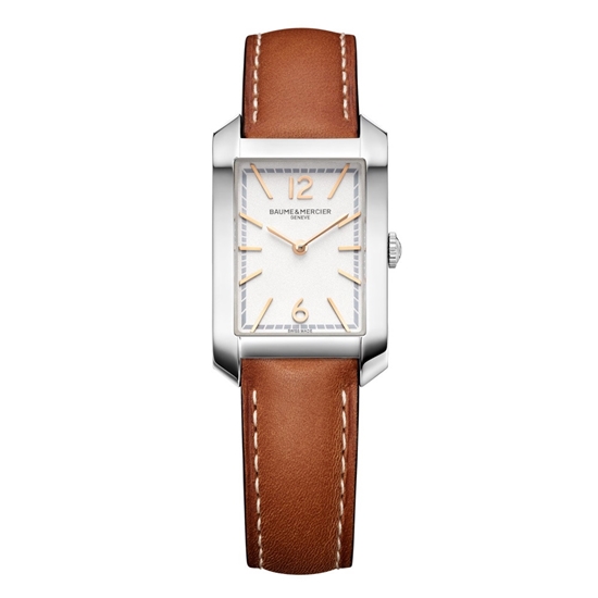 Picture of Baume & Mercier Hampton Quartz Watch with Brown Leather Strap