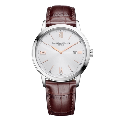Picture of Baume & Mercier Classima 42mm Watch with Brown Leather Strap