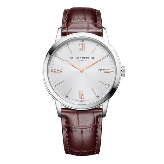 Picture of Baume & Mercier Classima 42mm Watch with Brown Leather Strap