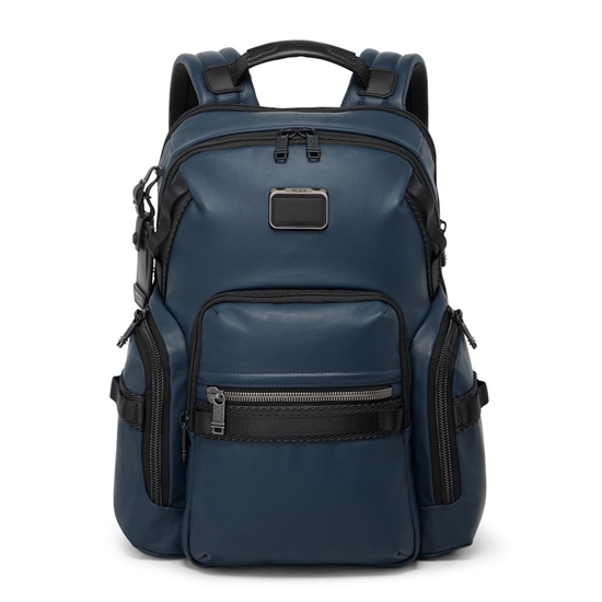 Picture of Tumi Alpha Bravo Navigation Backpack - Navy Coated Canvas