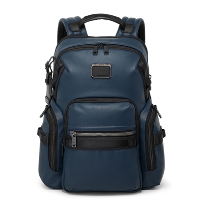 Picture of Tumi Alpha Bravo Navigation Backpack - Navy Coated Canvas