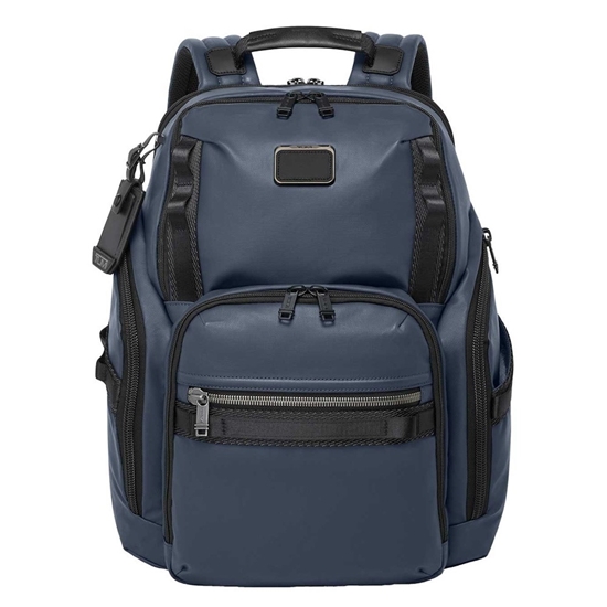 Picture of Tumi Alpha Bravo Search Backpack - Navy Coated Canvas