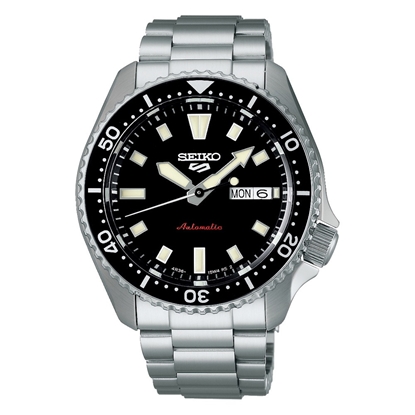 Picture of Seiko Men's Seiko 5 Sports Stainless Steel Watch w/Black Dial