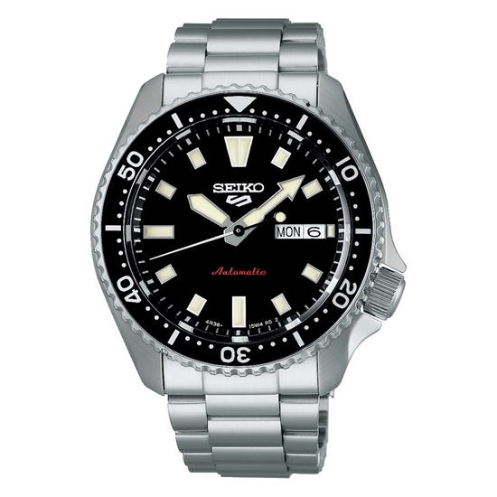 Picture of Seiko Men's Seiko 5 Sports Stainless Steel Watch w/Black Dial