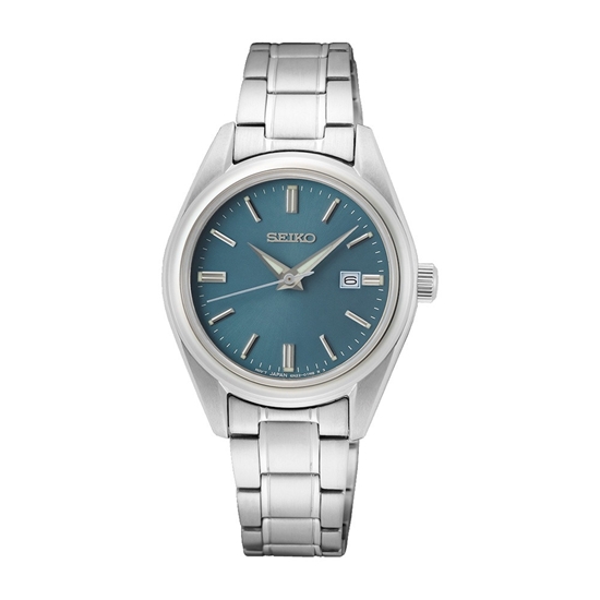 Picture of Seiko Ladies' Essentials Stainless Steel Watch with Blue Dial