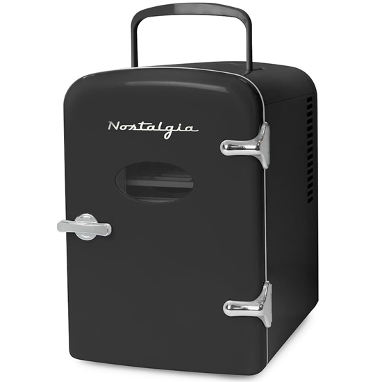 Picture of Nostalgia Retro Personal Warming & Cooling Mini-Fridge - Black