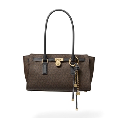 Picture of Michael Kors Hamilton Moderne Small Satchel - Brown/Black