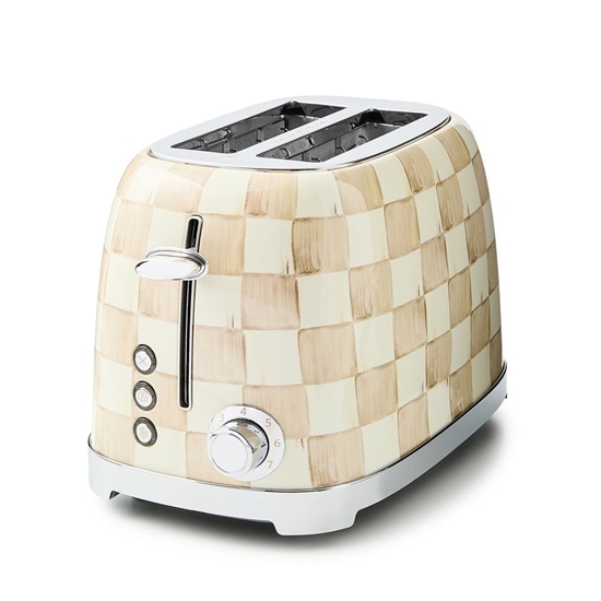 Picture of MacKenzie-Childs Mocha Check 2-Slice Toaster