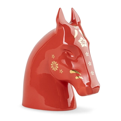Picture of Lladro The Horse Sculpture - Red/Gold