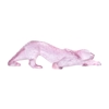 Picture of Lalique Zeila Panther Large Sculpture - Pink Luster Crystal