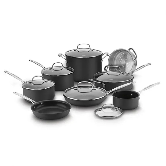 Picture of Cuisinart Chef's Classic Hard Anodized 14-Piece Cookware Set