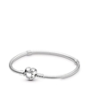 Picture of Pandora® Moments Heart Clasp Snake Chain Bracelet
