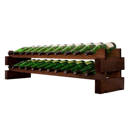 Picture of Vinotemp Modular (2 x 11) 22-Bottle Wine Rack - Stained Pine
