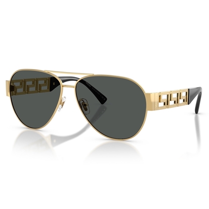Picture of Versace Gold Sunglasses with Yellow/Silver Mirror Lens