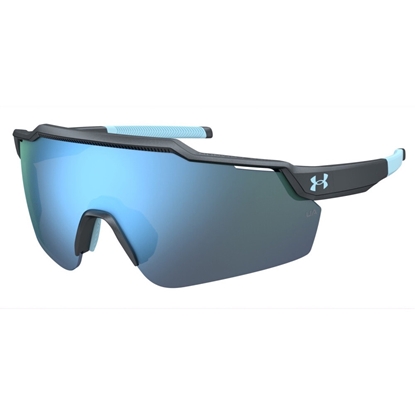 Picture of Under Armour Level Up Charcoal Shield Sunglass with Blue Lens