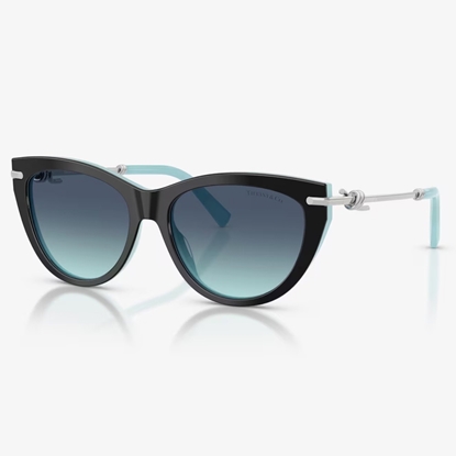 Picture of Tiffany Black/Blue Sunglasses with Azure Gradient Blue Lens