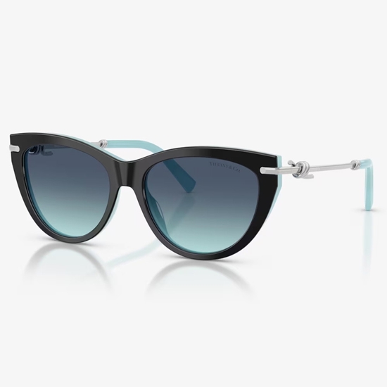Picture of Tiffany Black/Blue Sunglasses with Azure Gradient Blue Lens