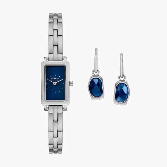 Picture of Skagen Hagen Micro Stainless Steel Watch/Earrings Set