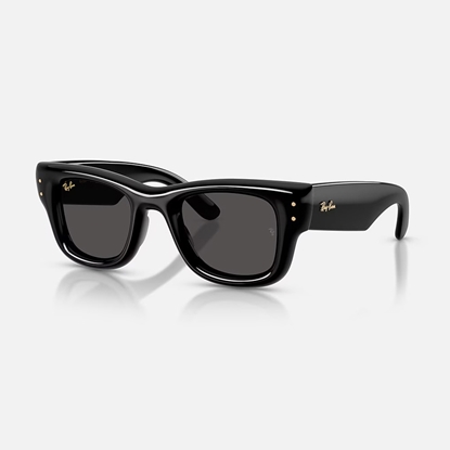 Picture of Ray-Ban Wayfarer Puffy Sunglasses-Black Frame/Ultra Black Lens