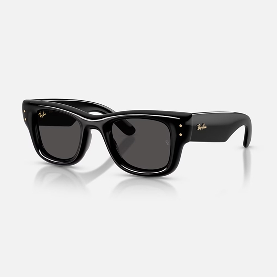 Picture of Ray-Ban Wayfarer Puffy Sunglasses-Black Frame/Ultra Black Lens