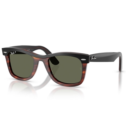 Picture of Ray-Ban Wayfarer Street Neat - Black Havana/Polarized Green